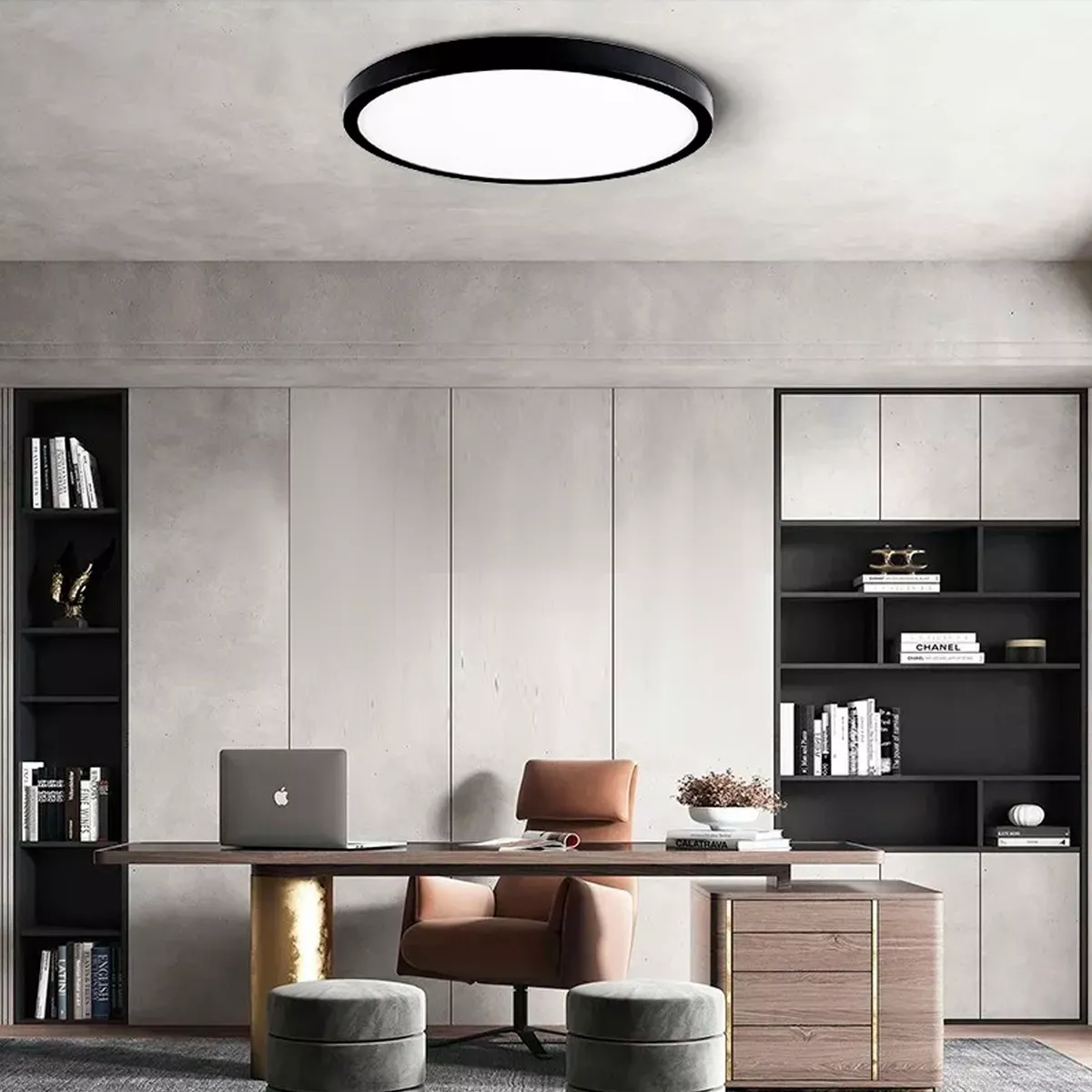 10 FOCO PLAFON LED REDONDO SOBREPUESTO 24W LUZ FRIA NIQUEL - 5