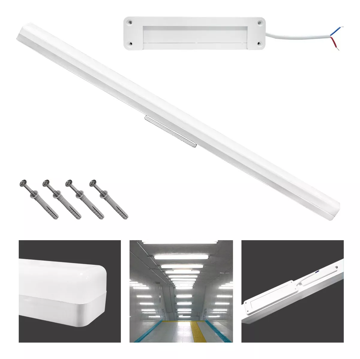 FOCO TUBO LED 48W LUMINARIA LINEAL LUZ FRÍA 120CM - 1