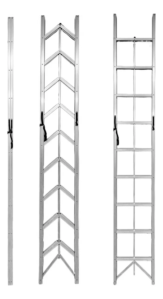 ESCALERA MAGICA PLEGABLE SLIM 9 ESCALONES FOLD A STEP 3MTS - 1