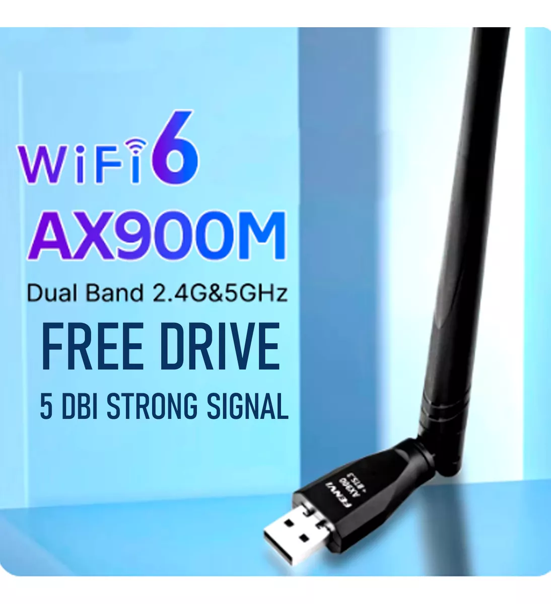 ADAPTADOR ANTENA WIFI USB DUAL 5G 900MBPS ALTA VELOCIDAD - 4
