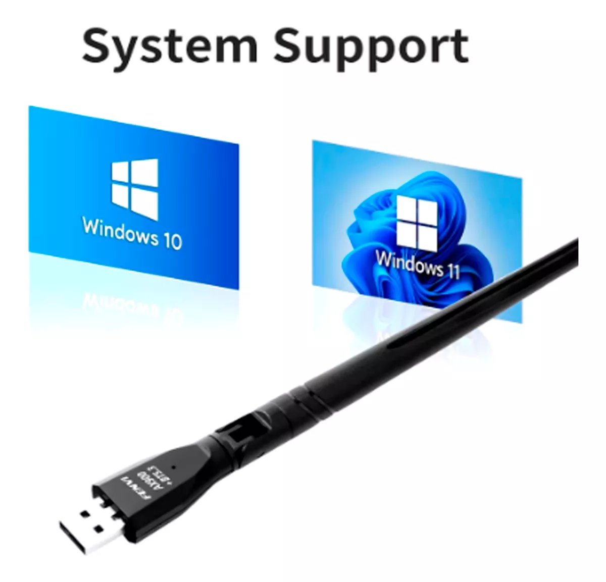 ADAPTADOR ANTENA WIFI USB DUAL 5G 900MBPS ALTA VELOCIDAD - 5