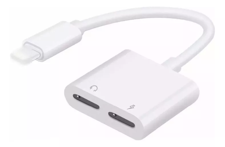 ADAPTADOR AUDIO Y CARGA LIGHTNING COMPATIBLE CON IPHONE COLOR BLANCO - 4