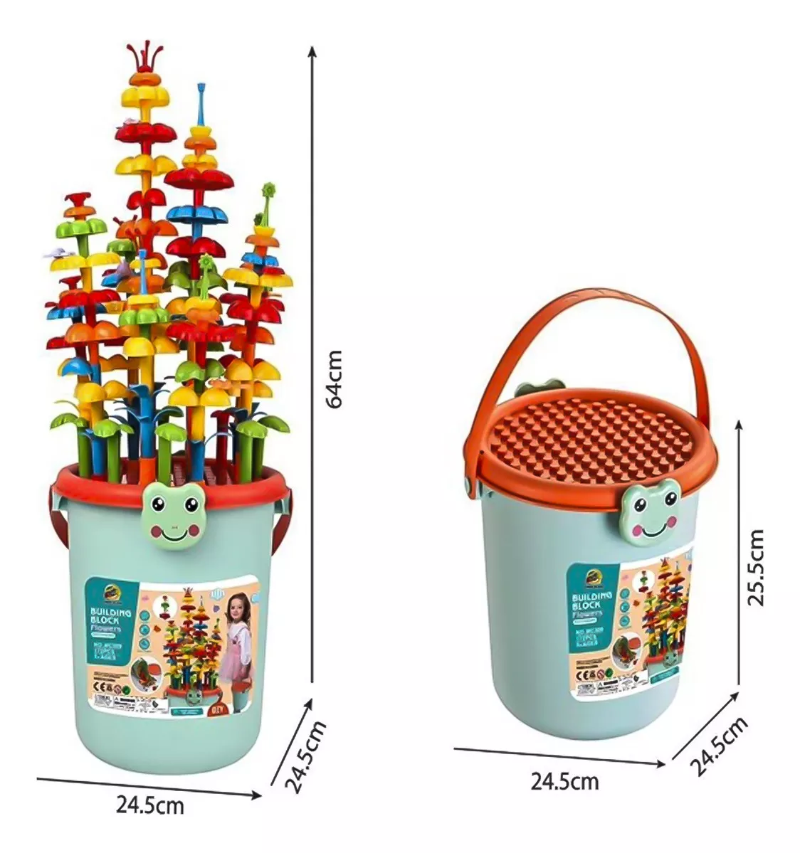 BALDE BLOQUES DE CONSTRUCCIÓN 172PCS JUGUETE DIDÁCTICO NIÑOS - 2