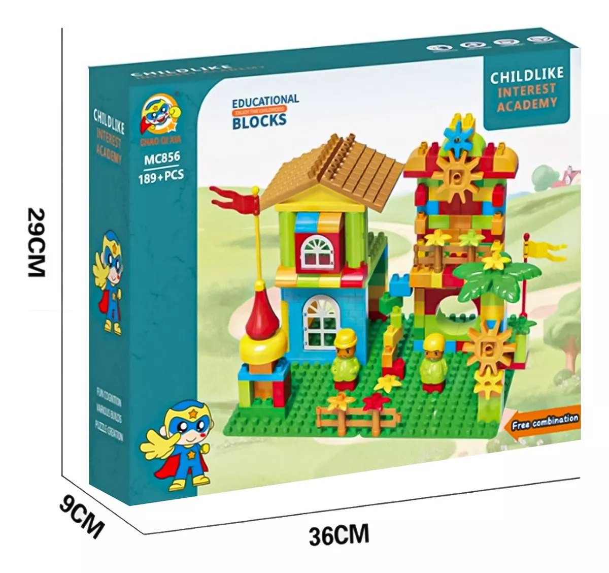 JUEGO ACADEMIA BLOQUES CONSTRUCCIÓN ESCUELA DIDÁCTICO 189PCS - 2