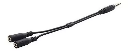 ADAPTADOR AUDIO MICROFONO 2 AUX HEMBRA A 1 AUX MACHO 3.5MM - 2