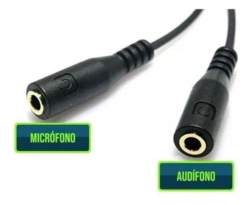 ADAPTADOR AUDIO MICROFONO 2 AUX HEMBRA A 1 AUX MACHO 3.5MM - 3