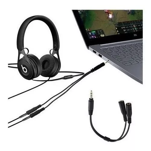 ADAPTADOR AUDIO MICROFONO 2 AUX HEMBRA A 1 AUX MACHO 3.5MM - 4