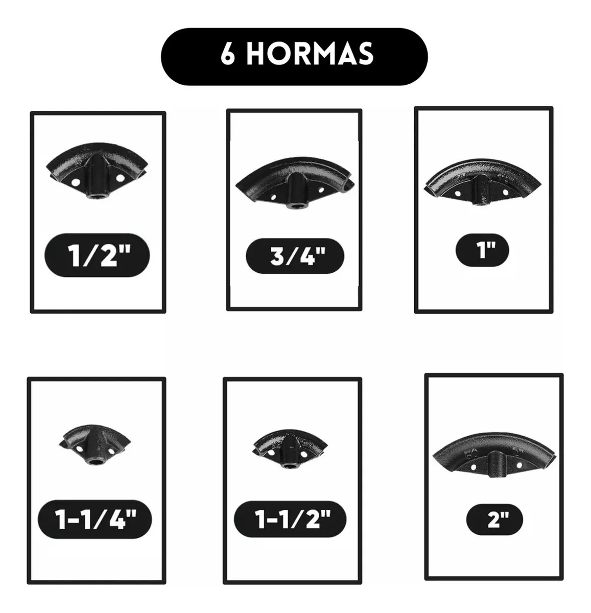 DOBLADORA TUBOS 12 TONELADAS PROFESIONAL 1/2 A 2" - 4
