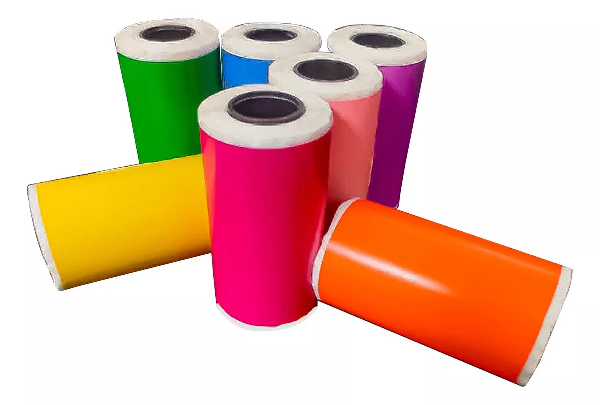 7 ROLLOS PAPEL ADHESIVO IMPRESORA TÉRMICA COLORES 57X30MM - 4