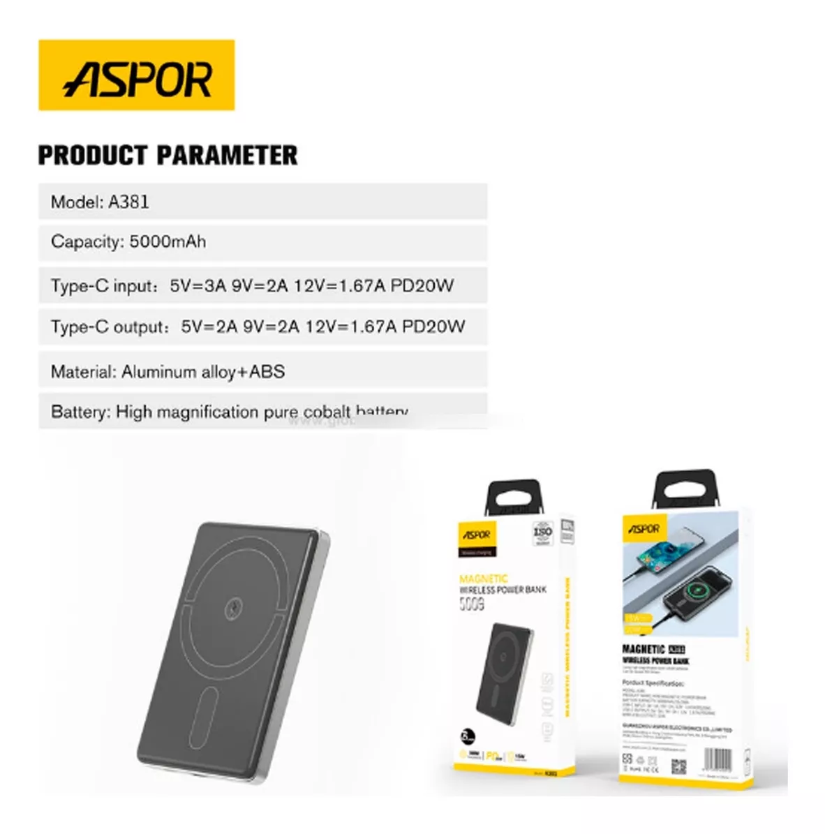 BATERIA PORTATIL DE 5000MAH POWERBANK MAGNETICO - 2