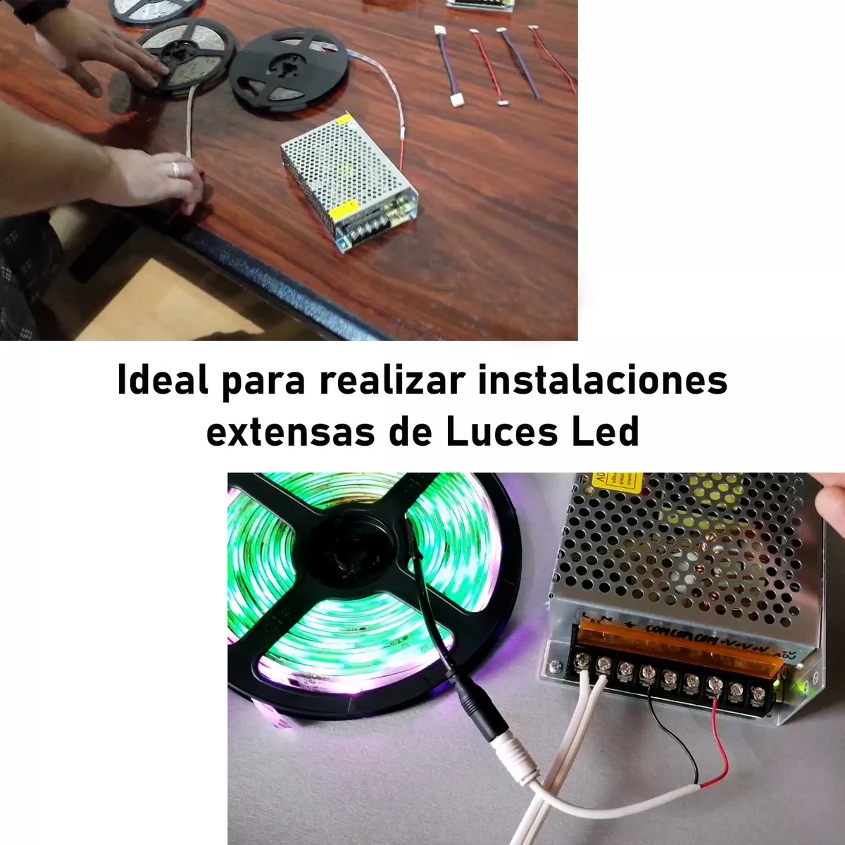 FUENTE PODER 12V 50A 600W TRANSFORMADOR 220V CAMARAS CINTA - 5