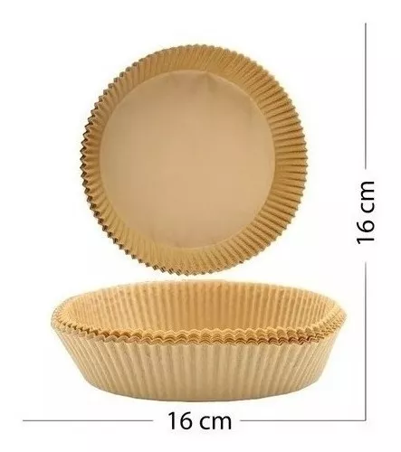 100 FORROS PAPEL AIRFRYER ANTIADHERENTE DESECHABLES 16CM - 2