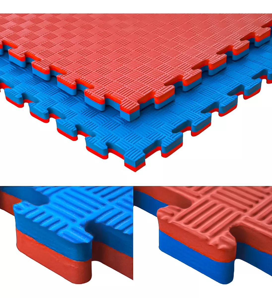 PLANCHA TATAMI 100CM X 100CM X 4CM ROJO Y AZUL BOOMFIT - 5