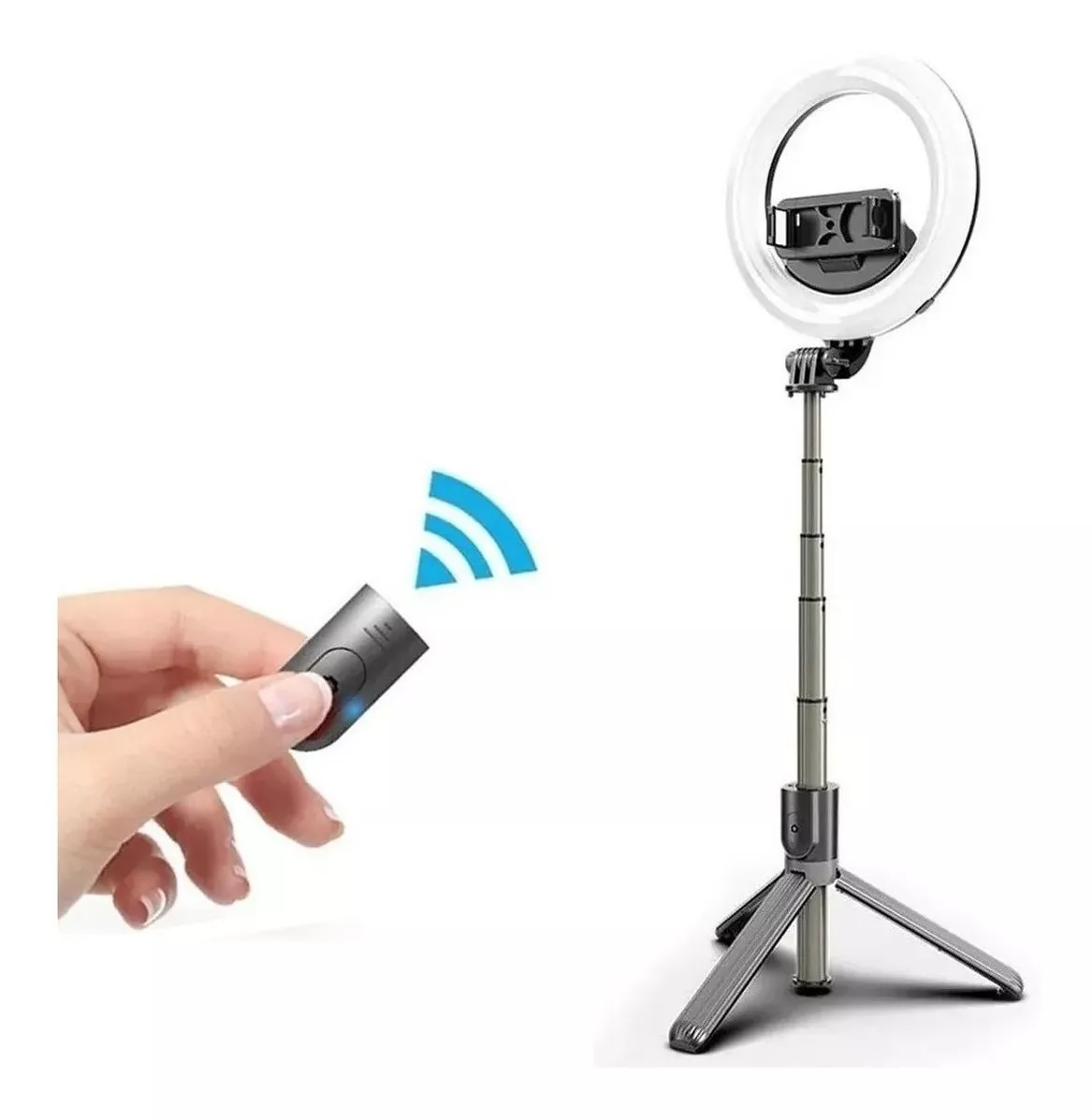 BASTON SELFIE CON ARO L07 BLUETOOH LED ALUMINIO CON TRIPODE - 2