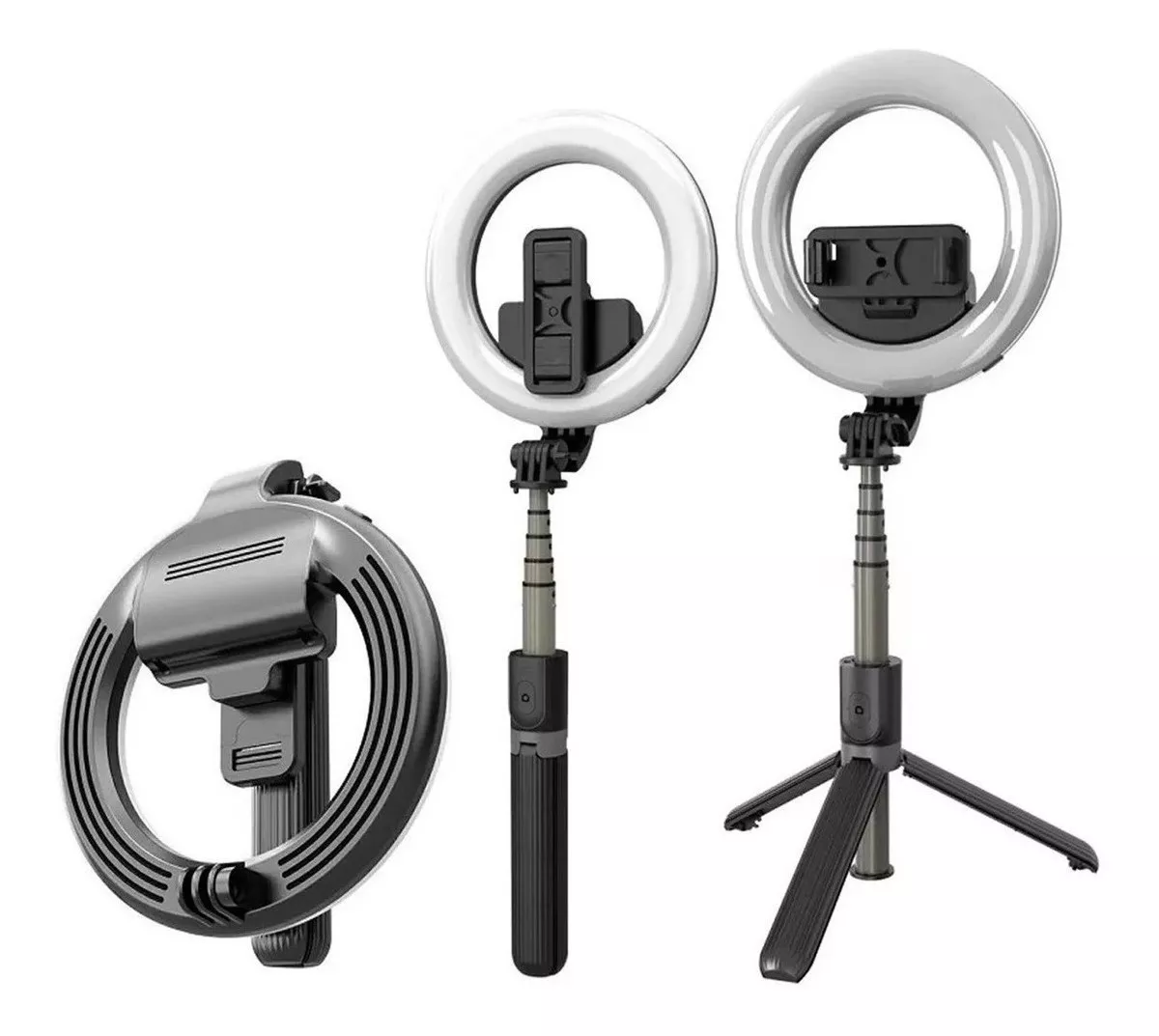 BASTON SELFIE CON ARO L07 BLUETOOH LED ALUMINIO CON TRIPODE - 3