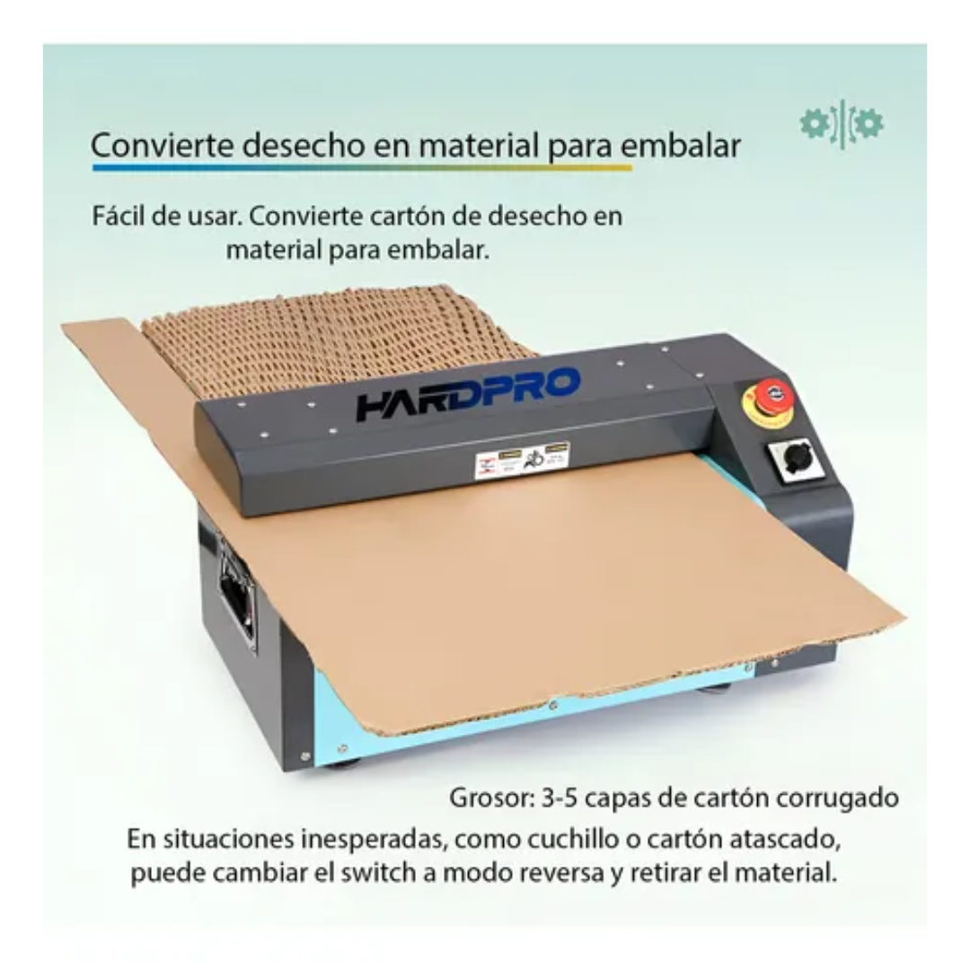 MÁQUINA TRITURADORA DE CARTÓN PARA RELLENO Y EMBALAJE 370W TURQUESA - 4