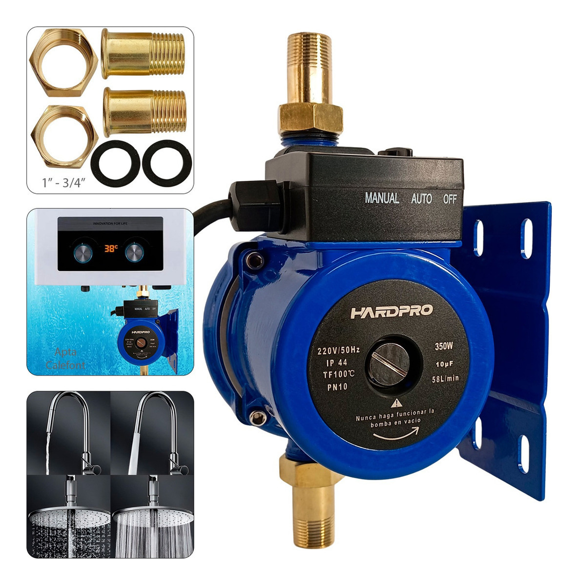BOMBA PRESURIZADORA AGUA 58 L/MIN 350 W - 1