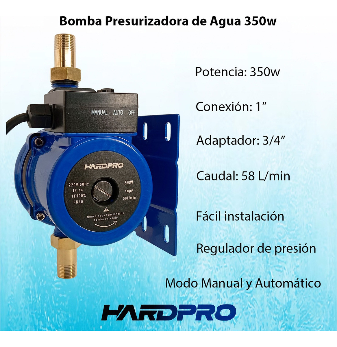 BOMBA PRESURIZADORA AGUA 58 L/MIN 350 W - 5