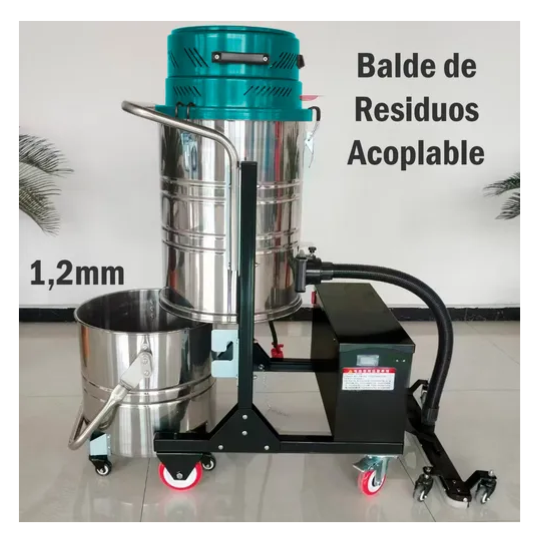 ASPIRADORA INDUSTRIAL HARDPRO 1500W INALAMBRICA 100L 40MM VERDE - 7