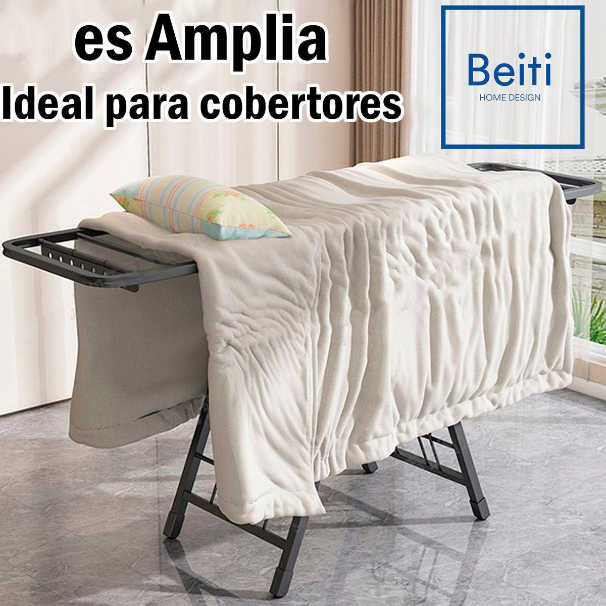 TENDEDERO PLEGABLE PREMIUM BEITI ACERO INOX 170CM 50KG - 7
