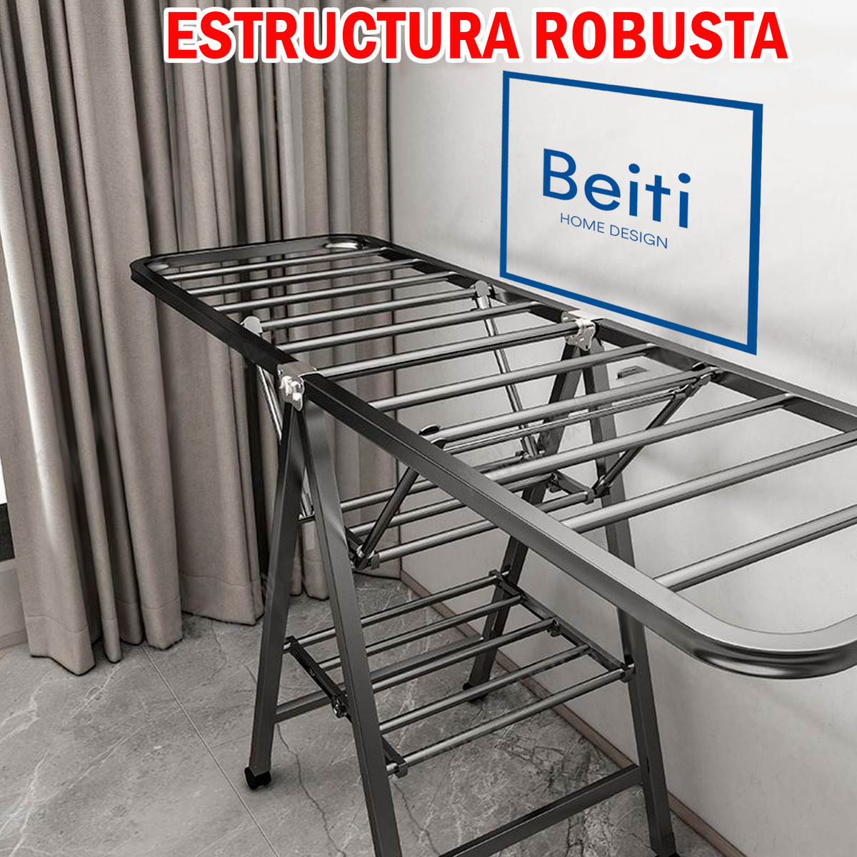 TENDEDERO PLEGABLE PREMIUM BEITI ACERO INOX 170CM 50KG - 8
