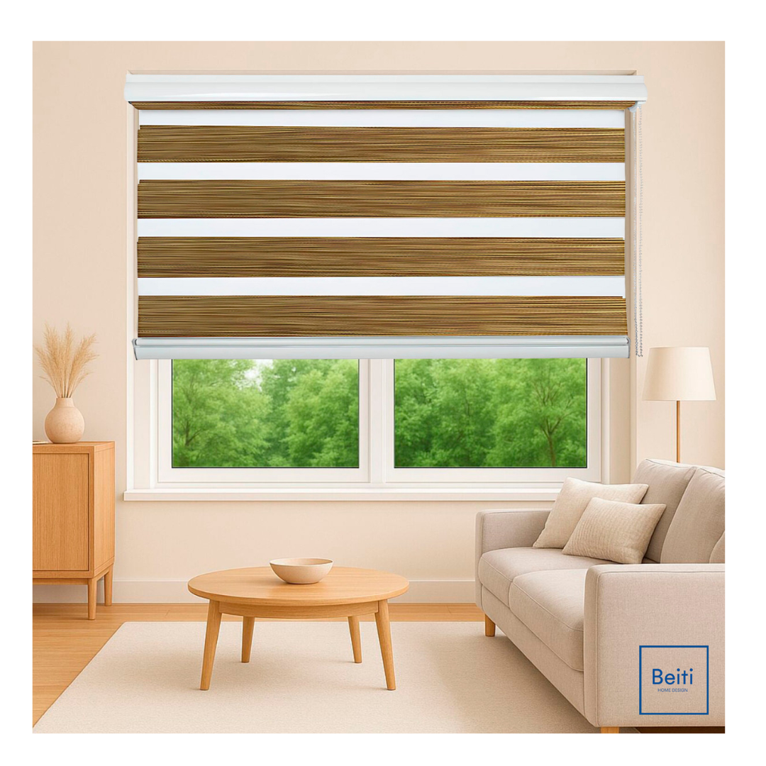 CORTINA ROLLER JASPEADA DUO ZEBRA DIA NOCHE 100X200CM - 1