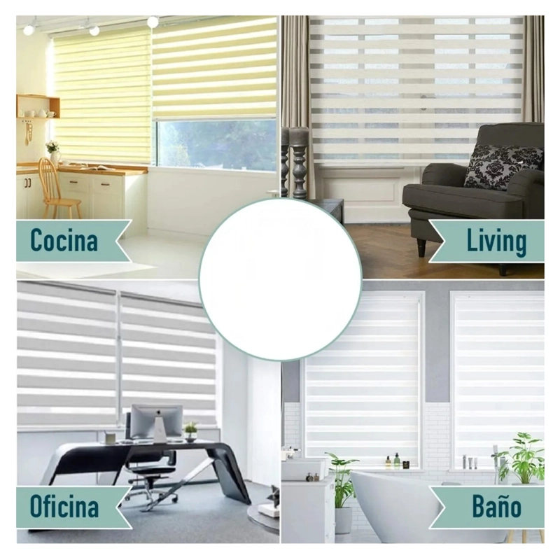 CORTINA ROLLER DUO ZEBRA DIA NOCHE 80X200CM COLORES VARIADOS - 6