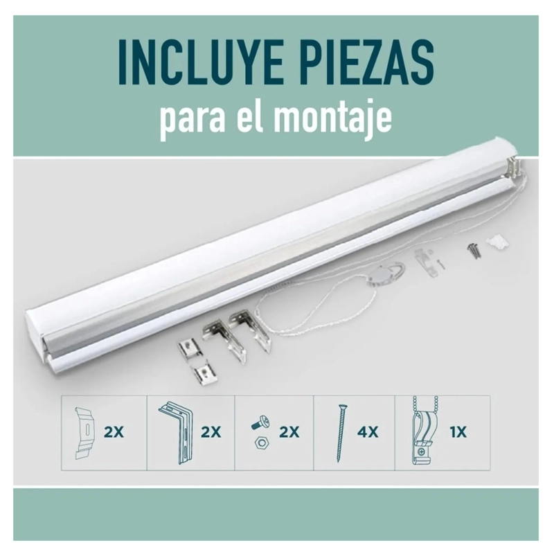 CORTINA ROLLER DUO ZEBRA DIA NOCHE 80X200CM COLORES VARIADOS - 10