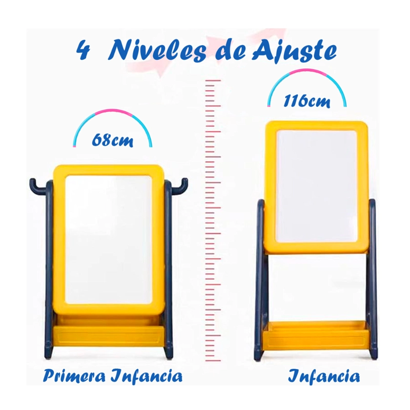 PIZARRA DIBUJO PARA NIÑOS Y MESA DE TRABAJO 4 NIVELES VARIOS COLORES - 5