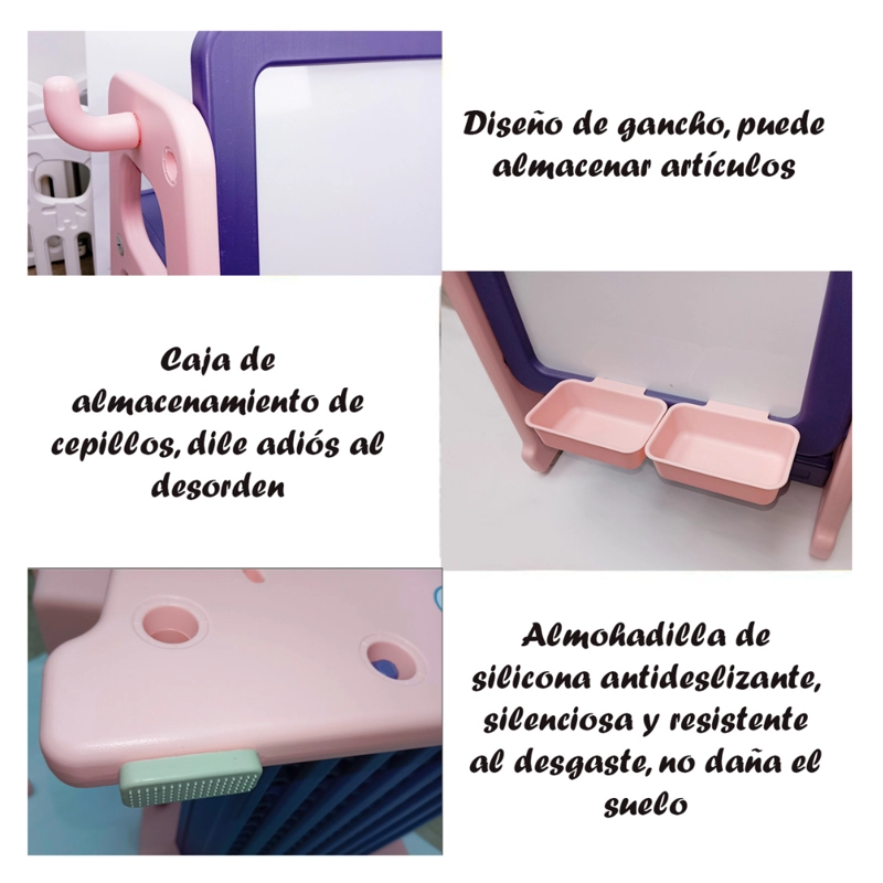 PIZARRA DIBUJO PARA NIÑOS Y MESA DE TRABAJO 4 NIVELES VARIOS COLORES - 9