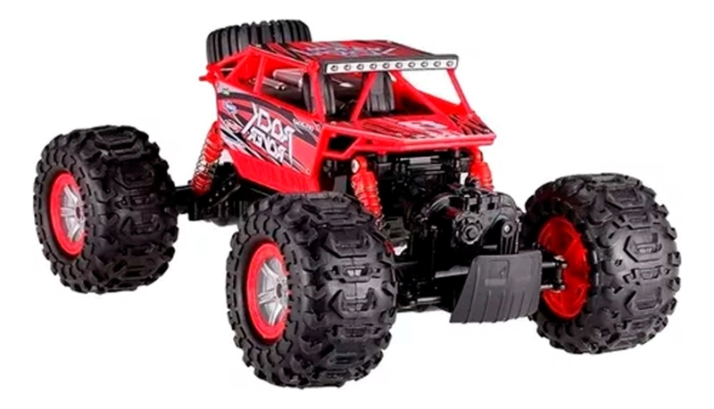 AUTO CONTROL REMOTO OFF ROAD ROCKCRAWLER 2.4GZ 1:18 4X4 ROJO Y AZUL - 3