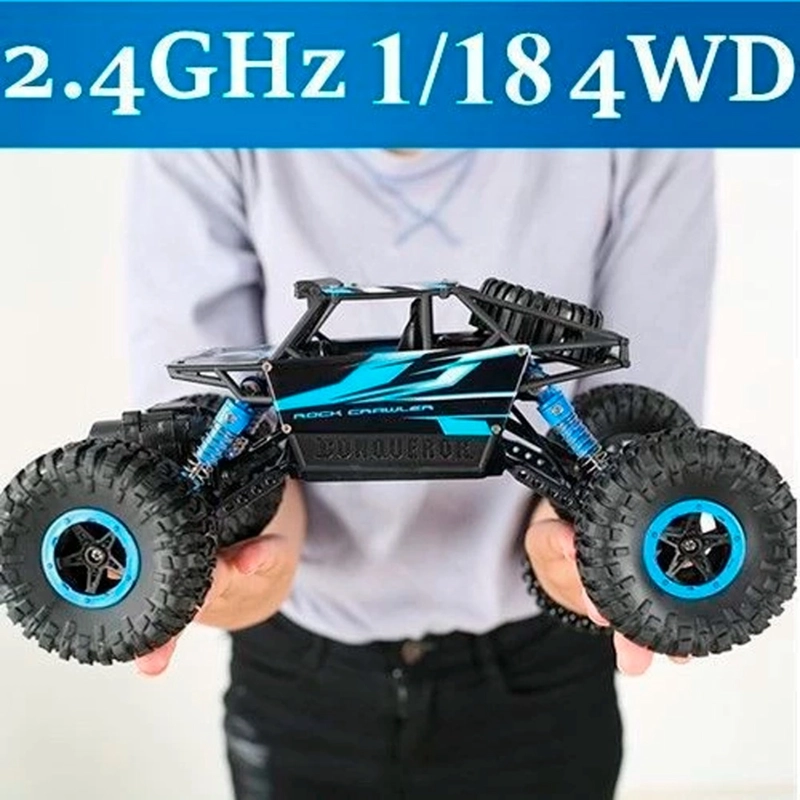 AUTO CONTROL REMOTO OFF ROAD ROCKCRAWLER 2.4GZ 1:18 4X4 ROJO Y AZUL - 7