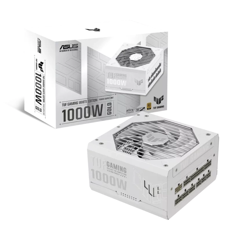 FUENTE DE PODER ASUS TUF GAMING 1000W GOLD WHITE EDITION - 1