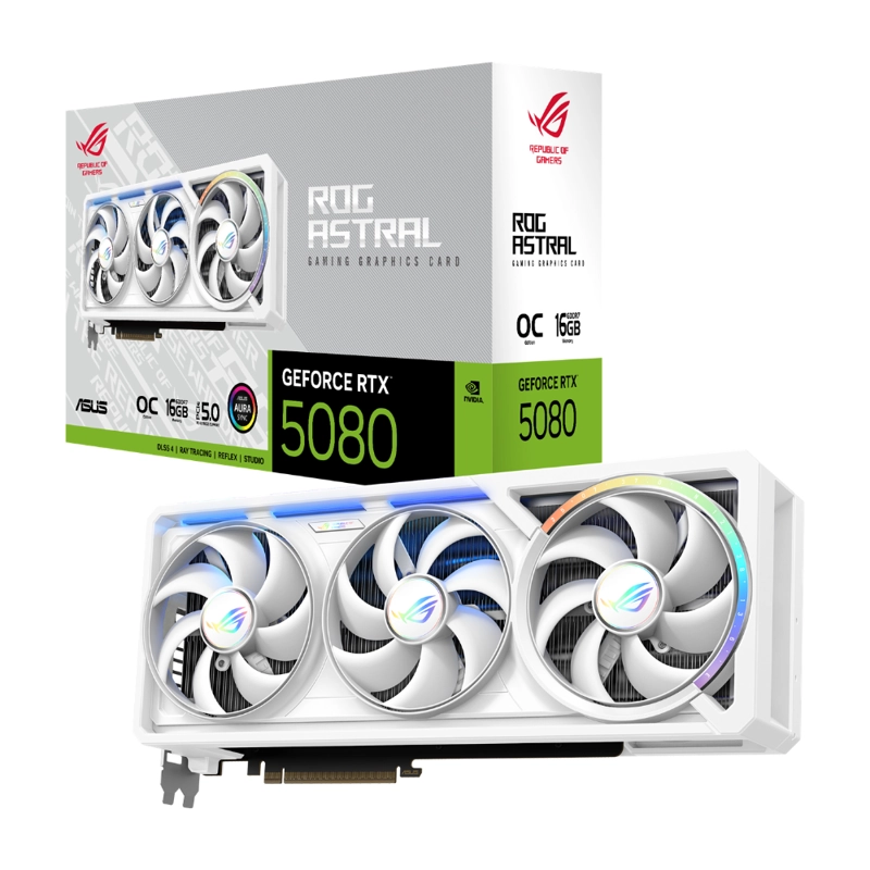 TARJETA DE VIDEO ROG ASTRAL GEFORCE RTX 5080 16GB GDDR7 WHITE - 1