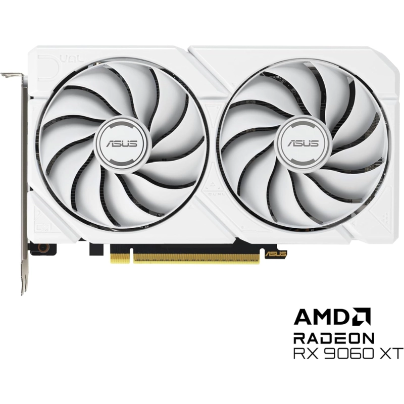 TARJETA DE VIDEO ASUS DUAL RADEON RX 9060 XT 16GB GDDR6 WHITE EDITION - 2