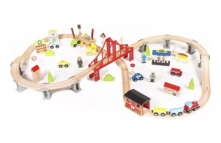 PISTA DE TREN CITY 70 PCS - KIDSCOOL - W04C073 - 4