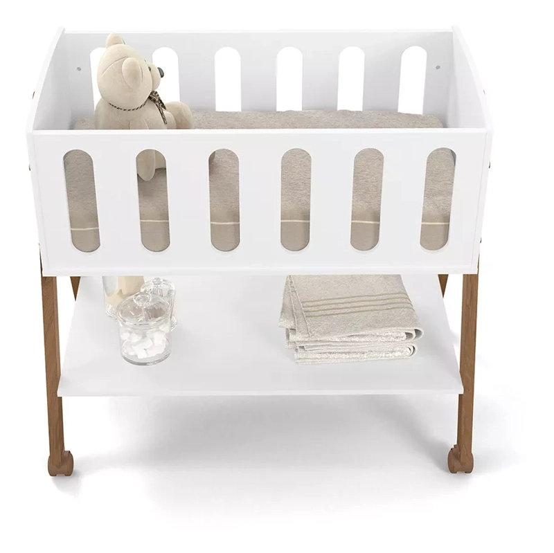 MINI CUNA KIDSCOOL INFANTIL COLECHO LIV ECO WOOD RUEDAS MDF BLANCO - 2