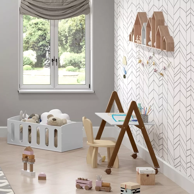 MINI CUNA KIDSCOOL INFANTIL COLECHO LIV ECO WOOD RUEDAS MDF BLANCO - 5