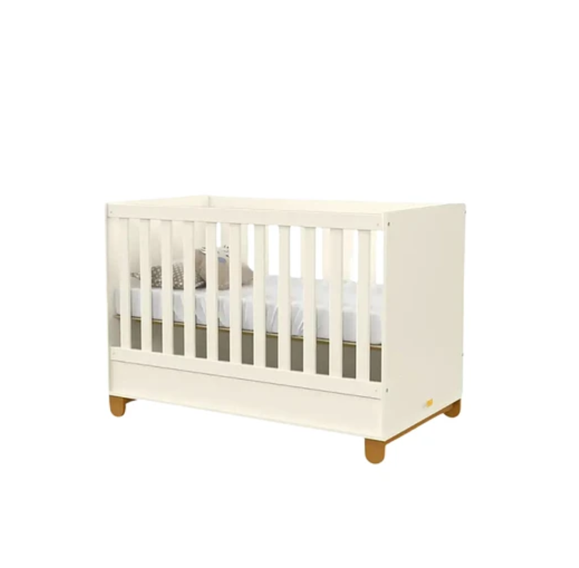 CUNA KIDSCOOL INFANTIL MADERA NEW ZUPI MDF BLANCO BEIGE - 1