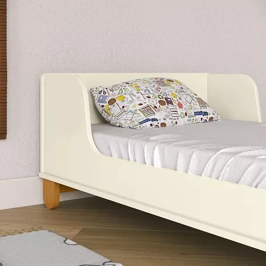 CUNA KIDSCOOL INFANTIL MADERA NEW ZUPI MDF BLANCO BEIGE - 4