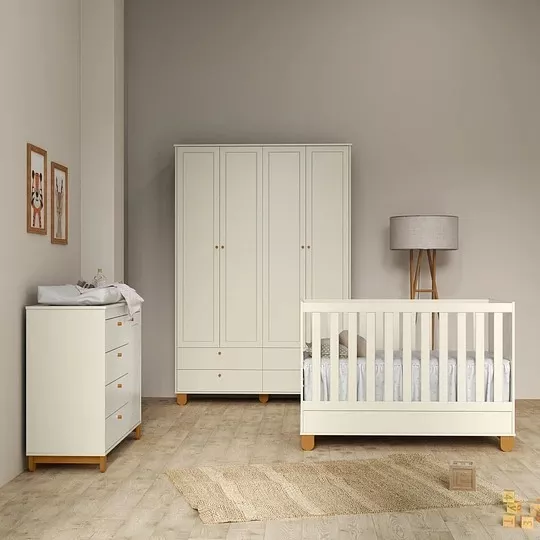 CUNA KIDSCOOL INFANTIL MADERA NEW ZUPI MDF BLANCO BEIGE - 5
