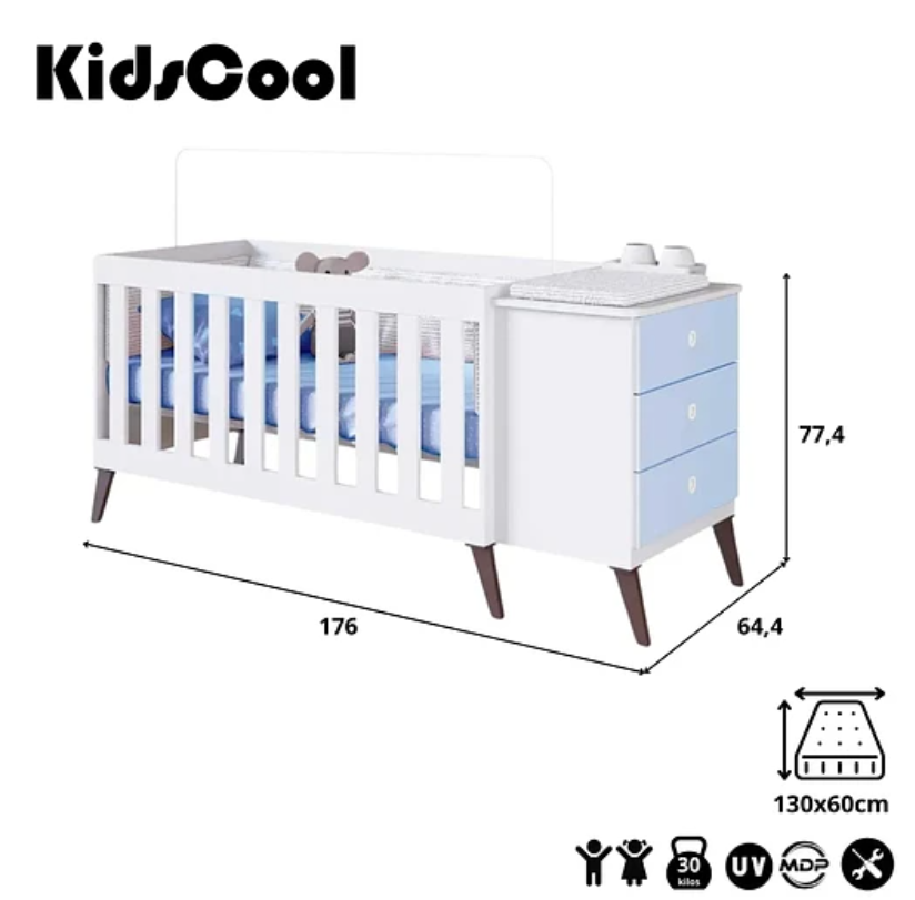CUNA KIDSCOOL INFANTIL CAJONERA ENCANTO MDF - 3