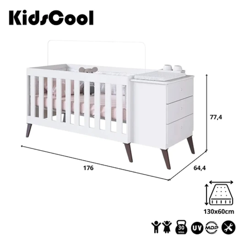 CUNA KIDSCOOL INFANTIL CAJONERA ENCANTO MDF - 3