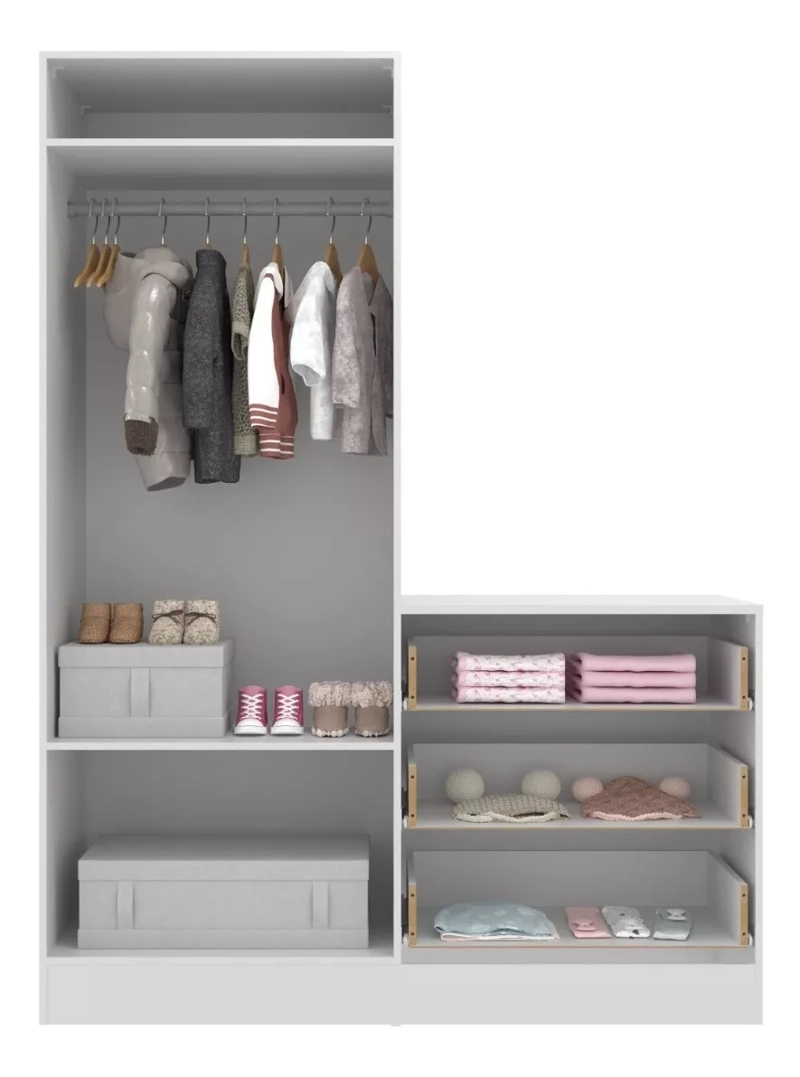 ARMARIO KIDSCOOL BLANCO CON COMODA PIMPOLHO 3715.0001 - 3
