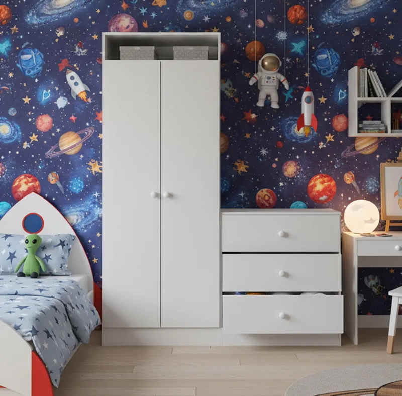 ARMARIO KIDSCOOL BLANCO CON COMODA PIMPOLHO 3715.0001 - 4