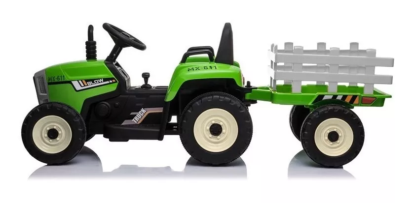 TRACTOR A BATERIA CON REMOLQUE VERDE- KIDSCOOL - 8610024A-VE - 2
