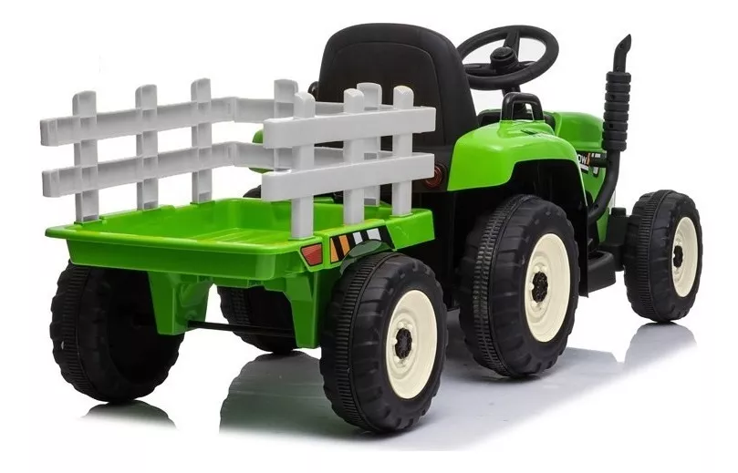 TRACTOR A BATERIA CON REMOLQUE VERDE- KIDSCOOL - 8610024A-VE - 3