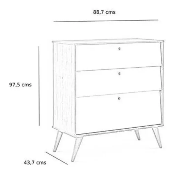CÓMODA GOLD ECO WOOD - KIDSCOOL - 20184 - 4