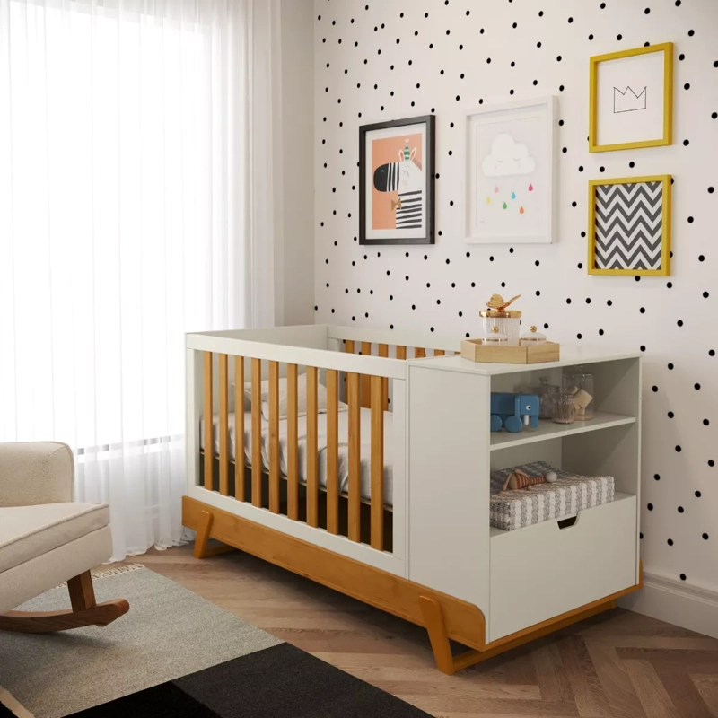 CUNA KIDSCOOL INFANTIL MAX MULTIFUNCION ECO WOOD MIEL MDF BEIGE - 3