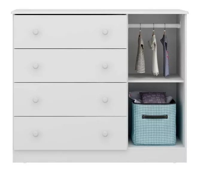 CÓMODA CAJONERA BAMBOLÉ BLANCO - KIDSCOOL - 2687.0001 - 2